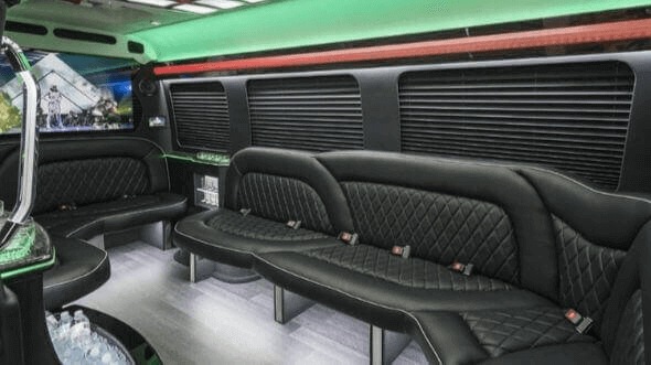 Interior of Kentwood Party Bus Company's 14 Passenger Sprinter Limousine in Kentwood