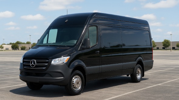 Exterior of Kentwood Party Bus Company's 14 Passenger Sprinter Limousine in Kentwood