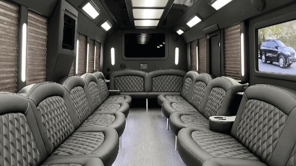 Interior of Chesterfield Party Bus Company's 28 Passenger Party Bus in Chesterfield