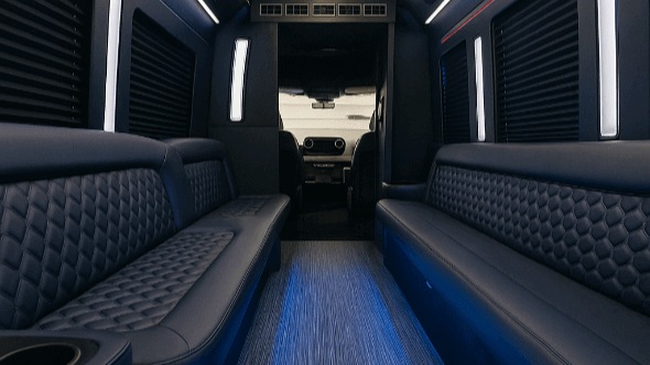 Interior of Kalamazoo Party Bus Company's 30 Passenger Party Bus in Kalamazoo