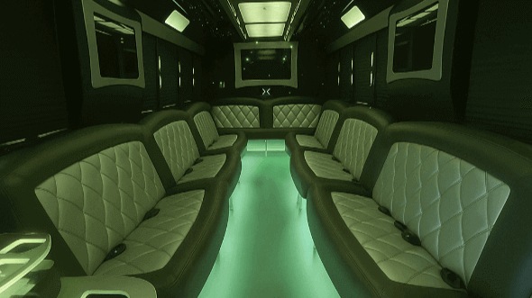 Interior of Portage Party Bus Company's 50 Passenger Party Bus in Portage