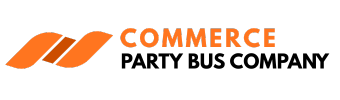 commerce party bus company logo