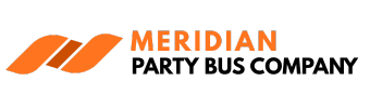meridian party bus company logo
